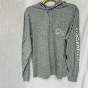 Vineyard Vines Thin Gray Sweatshirt Pullover Whale Logo Size S